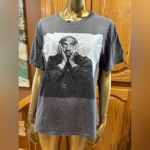 Charcoal Graphic Tee with Iconic Print